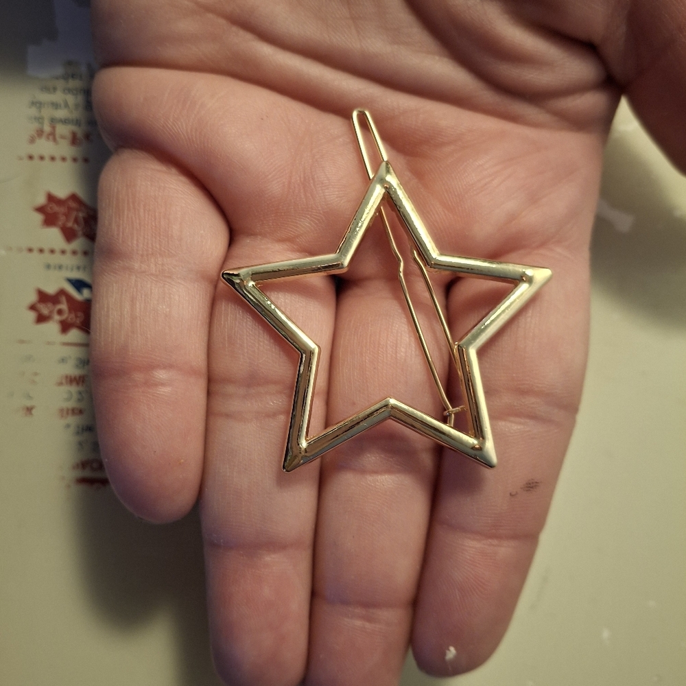 Set Of 7 Gold And Rhinestone Hair Clips - Picture 5 of 8